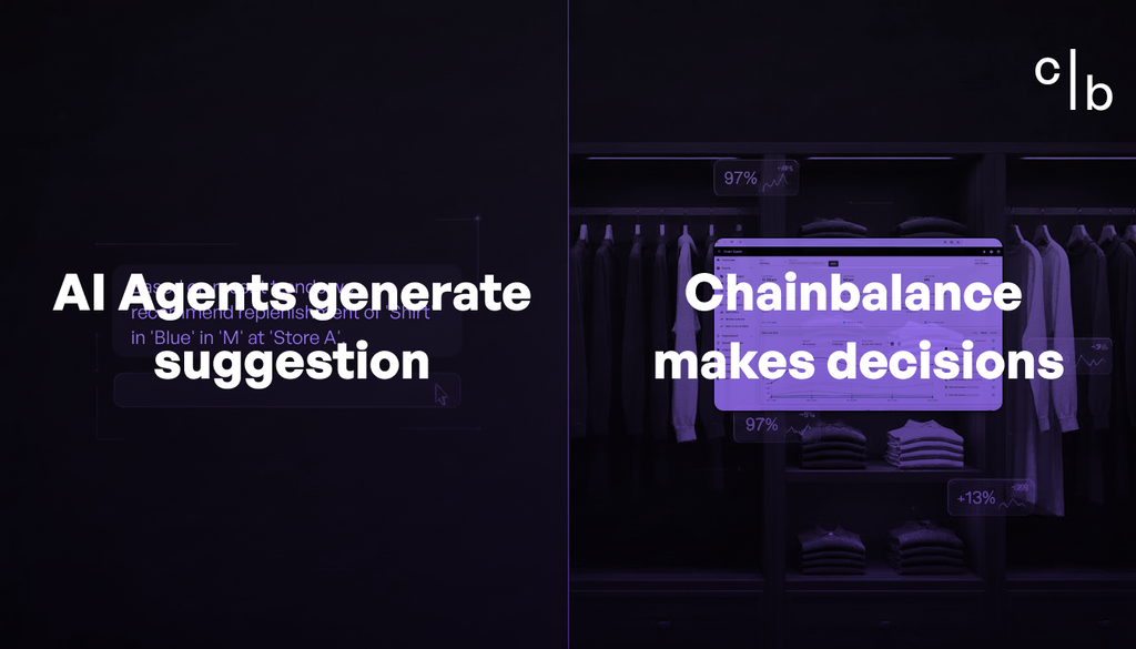 AI Agents generatie suggestions versus Chainbalance makes decisions